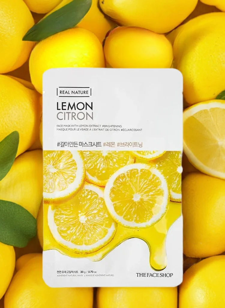 THE FACE SHOP Real Nature Lemon Face Mask for Even Skin Tone