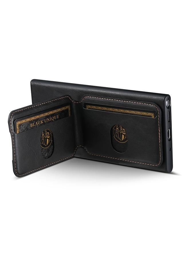 Suteni Case For Samsung Galaxy Note20 5G H02 Leather Wallet Stand Back Phone Case - Image 4