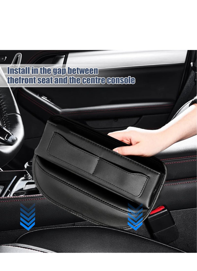 SYOSI Car Seat Gap Filler Organizers,Premium Leather Automotive Accessories for Storing Cards, Phones, Wallets, Keys, and Glasses Between Front Seats  - Image 4