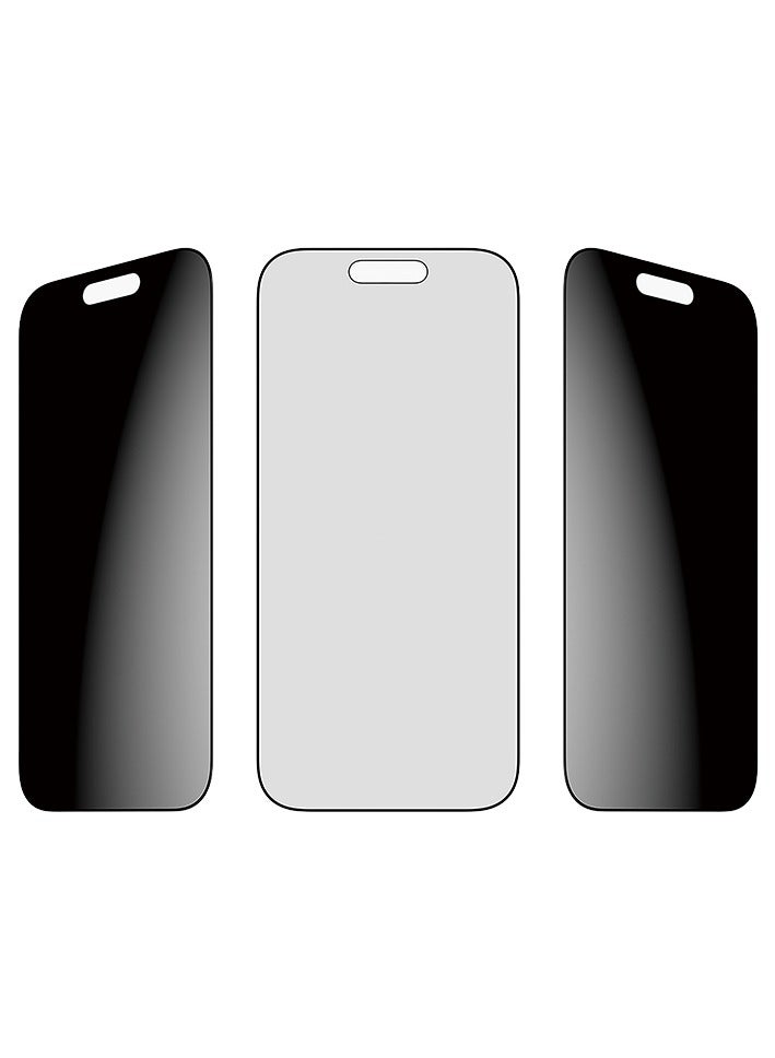 PanzerGlass Screen Protector Black Frame Ultra-Wide Fit iPhone 17 and iPhone 16 Pro - Privacy - Image 3