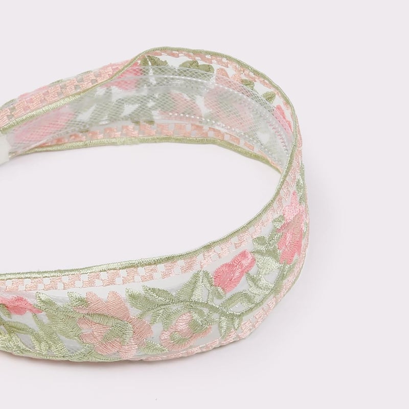 Bukela 3PCS Floral Embroidery Headbands for Women and Girls - Soft Stretch Hair Accessories - Image 5