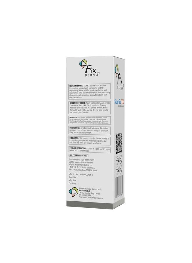 FIXDERMA - Skarfix -Tx Face Cleanser With Tranexamic Acid, Kojic Acid & Niacinamide | Kojic Acid Face Wash | Pigmentation Face Wash For All Skin Types | Face Wash For Women | Face Wash Men - 75Gm - Image 1