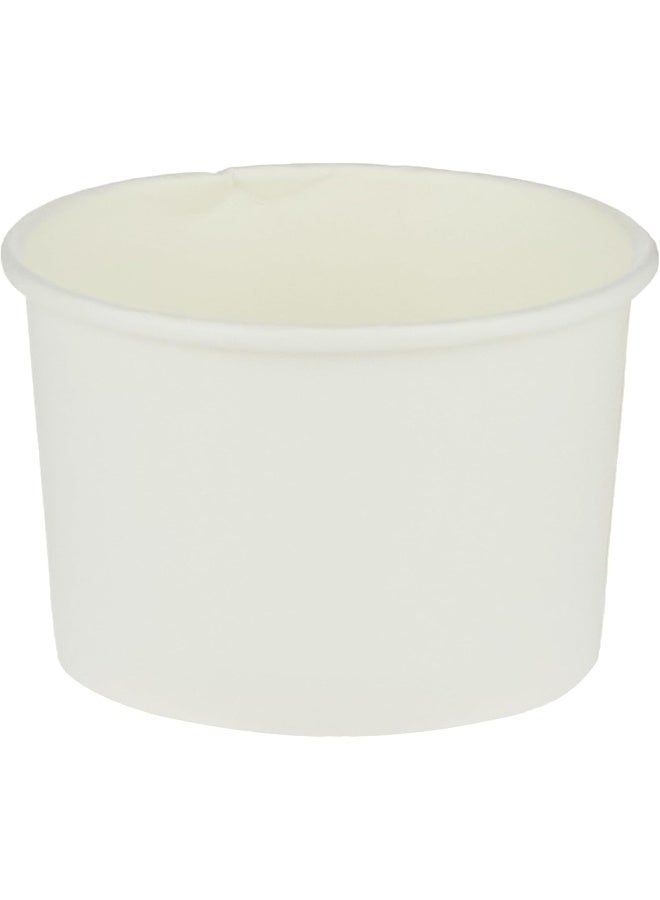 إس إن إتش باكينج أكواب آيس كريم من ورق التغليف SNH مع ملعقة، 4 أونصة، أبيض، عبوة من 25 قطعة - Image 2