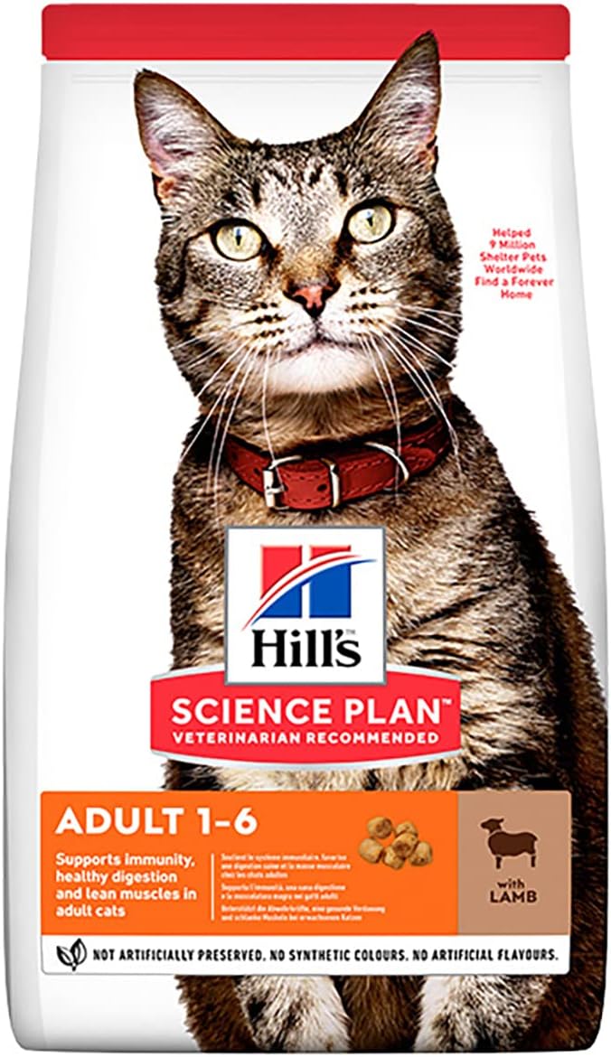 Nan Hill's Science Plan Adult 1-6 Dry Cat Food with Lamb - 1.5 kg - Image 1