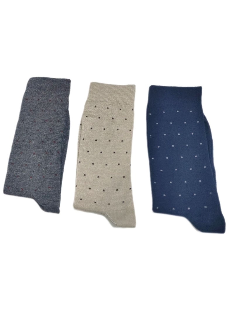 3 pairs long foot socks, Beautiful men socks multicolors  - Image 1