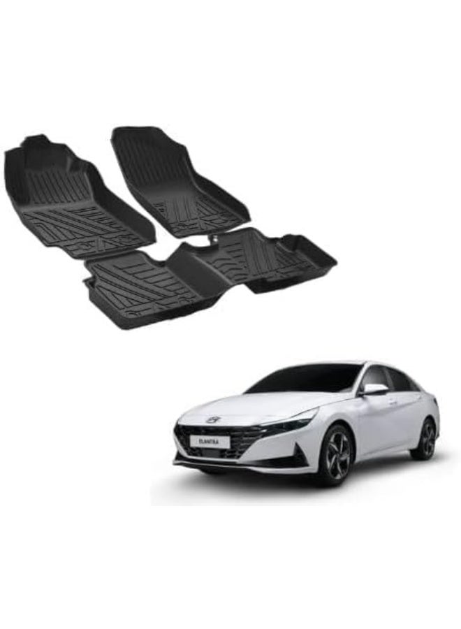 دواسات سيارة هيونداي النترا AD عدد 3 قطع خامة TPE عالية الجودة تصميم مخصص مناسب لهيونداي النترا AD مقاومة للمياه مانعة للانزلاق حماية لأرضية السيارة لجميع الفصول مرنة بدون رائحة سهلة التنظيف تغطية دقيقة للسائق والراكب والخلف إكسسوارات سيارات - Image 1