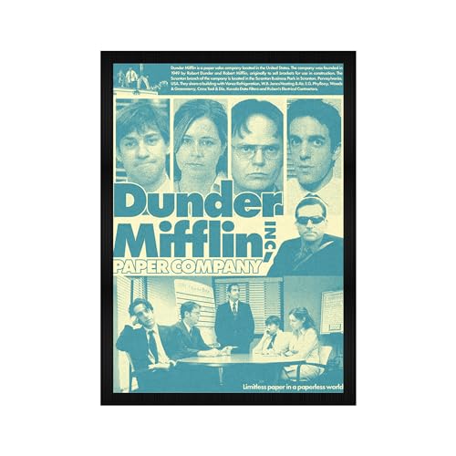CodersParadise Dunder Mifflin Wall Poster Frames | Aesthetic A4 Poster Frames For Home, Living Room, Bedroom and Office | Wall Frames Artworks | Hanging Theme Posters - Image 1
