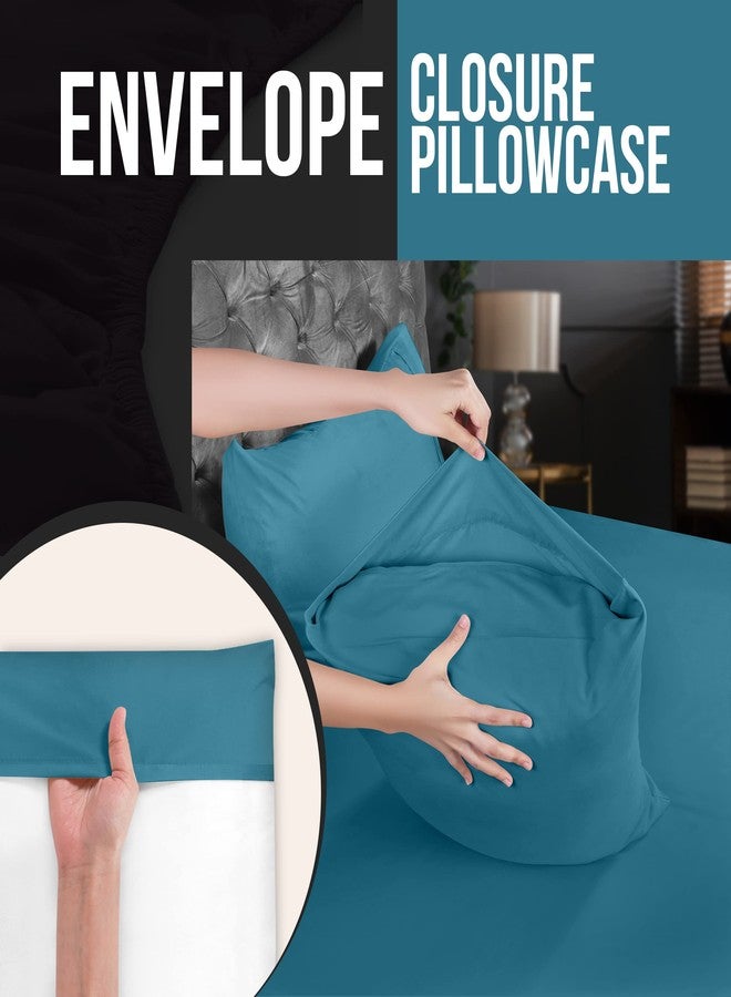 Utopia Bedding Queen Pillow Cases - 4 Pack - Envelope Closure - Soft Brushed Microfiber Fabric - Shrinkage and Fade Resistant Pillow Covers Queen Size 20 X 30 Inches (Queen, Denim Blue) - Image 4