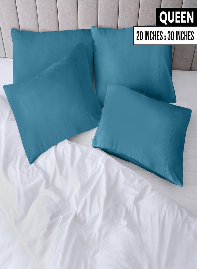 Utopia Bedding Queen Pillow Cases - 4 Pack - Envelope Closure - Soft Brushed Microfiber Fabric - Shrinkage and Fade Resistant Pillow Covers Queen Size 20 X 30 Inches (Queen, Denim Blue) - Image 2