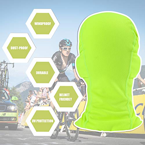 hikevalley Balaclava Face Mask Adjustable Windproof UV Protection Hood (US, Alpha, One Size, Green) - Image 4