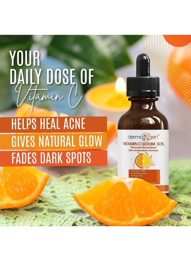 dermaxgen Vitamin C Serum With Pure Retinol Hyaluronic Acid & Organic Antiaging Formula 4 Fl Oz - Image 4