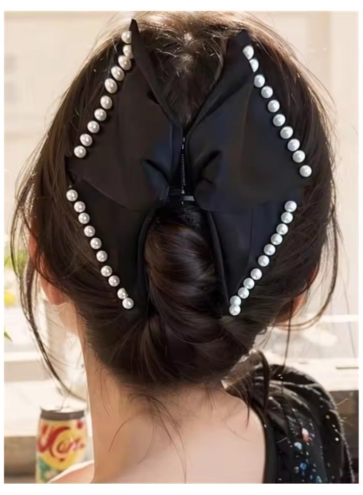 Goolsky 1 women's pearl Grab clip Elegant everything Shark clip Hairpin hair grab back of head hair claw Headpiece Hair accessories - Image 2