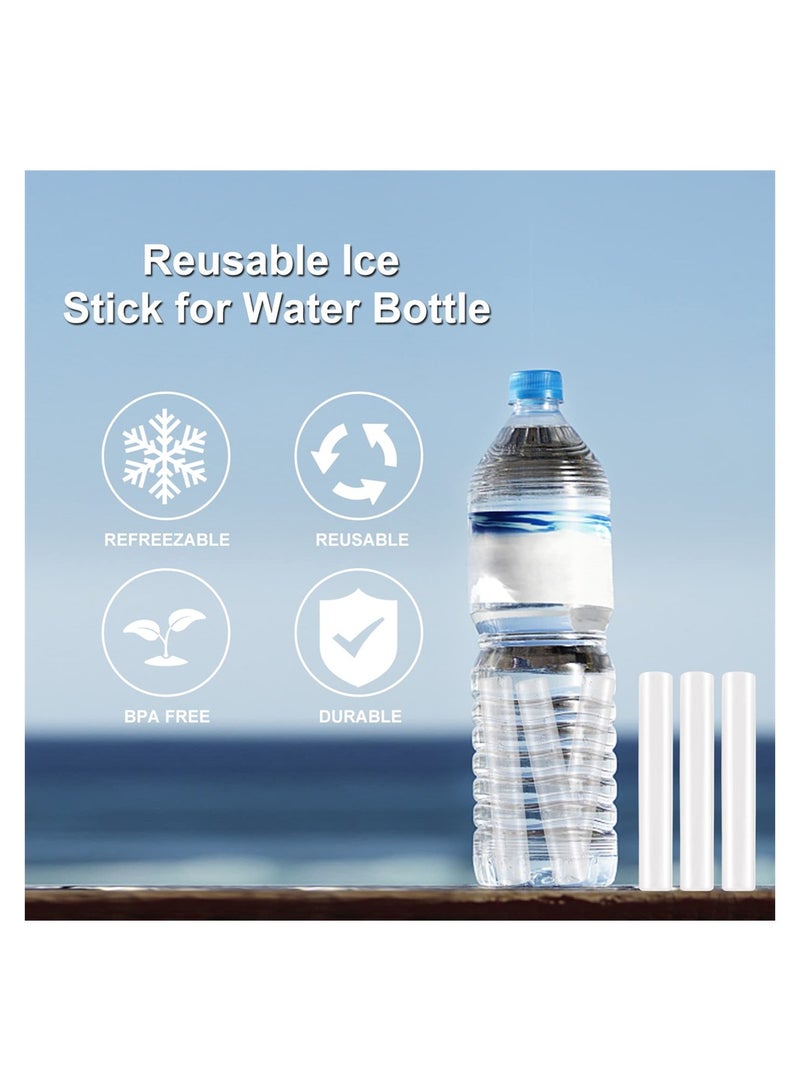 Excefore Reusable Ice Cube, Azonee 8 Pcs Quick Freeze Ice Sticks Plastic Ice Cube, BPA Free, Washable, Pernament Non-Melting Water Bottle IceStick for Drinks, Water Bottles - Image 2