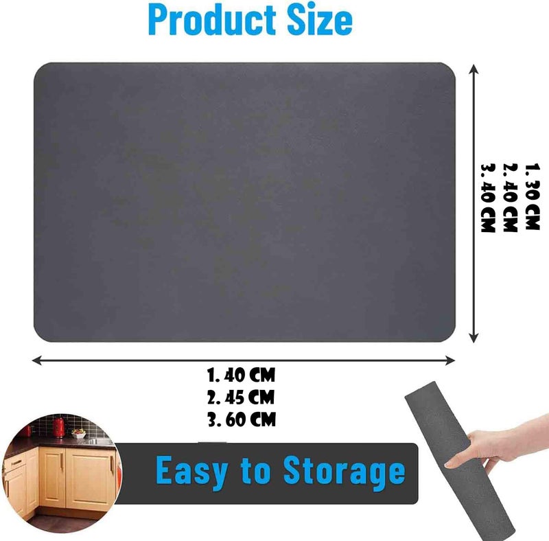 Chavda Heavy 35MM Dish Drying mat for Kitchen Water Absorbent mat Drying mat for Kitchen Utensils Large Dry mat for Kitchen Utensils Drying mat Water Absorbent mats for Kitchen Items 38x58cm - Image 2