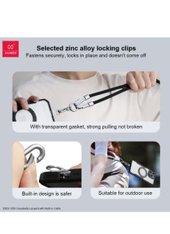 XUNDD XUNDD Crossbody Lanyard with Built-in Cable (USB-C to USB-C) 240W Charging Cable, Body Neck Lanyard for Compatible with iPhone 16 Pro Max, Samsung S25 Ultra, iPhone 15 Pro Max, etc (1.2M) (Black)  - Image 3