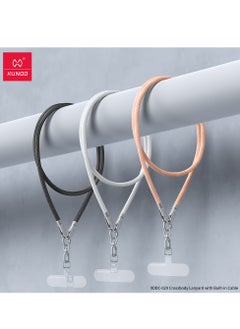 XUNDD XUNDD Crossbody Lanyard with Built-in Cable (USB-C to USB-C) 240W Charging Cable, Body Neck Lanyard for Compatible with iPhone 16 Pro Max, Samsung S25 Ultra, iPhone 15 Pro Max, etc (1.2M) (Black)  - Image 4