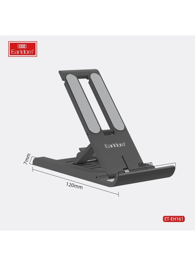 Earldom Adjustable Smartphone Stand EH161 – Foldable, Portable Phone Holder Made from Durable Polypropylene, Multi-Angle Viewing for Desk, Compatible with All Smartphones and Tablets - Image 1
