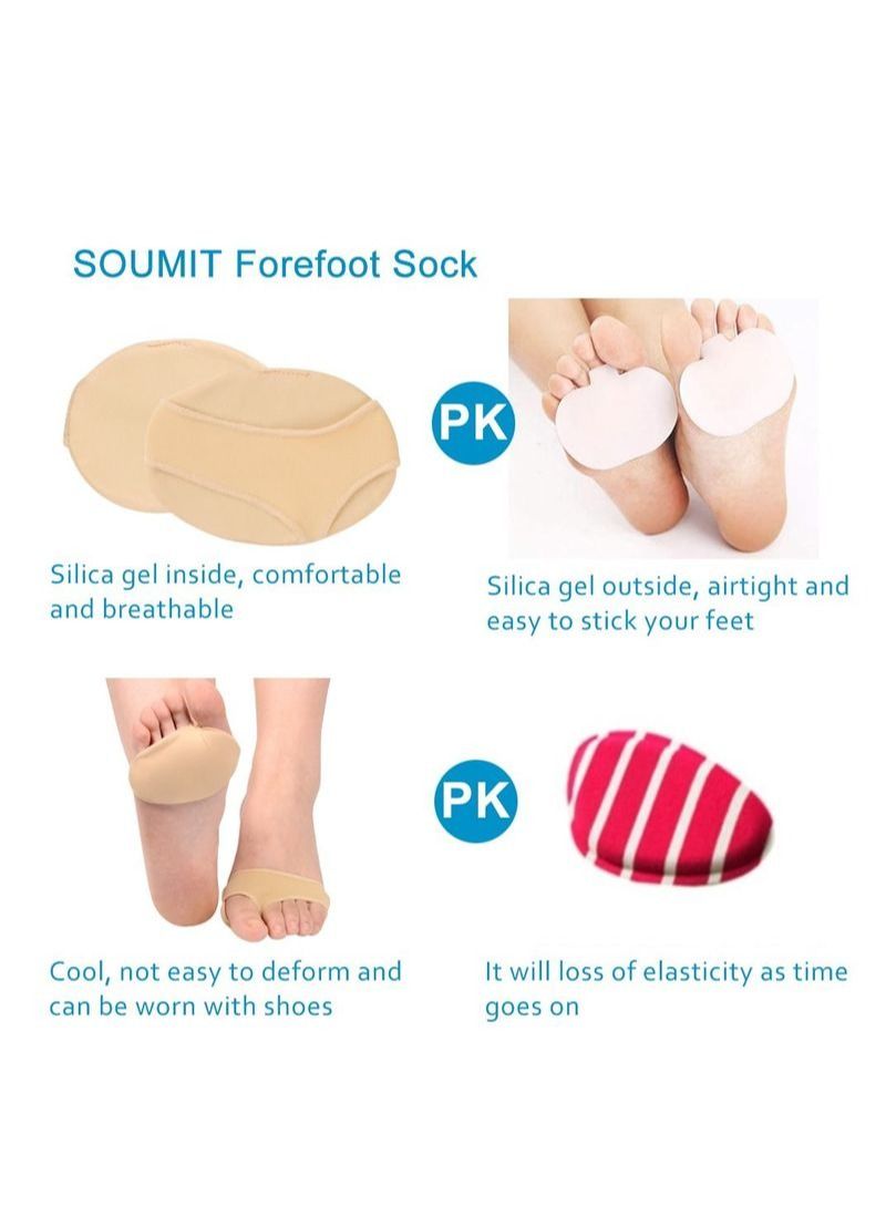 NIBEMINENT Thumb Valgus Corrector Non-Slip Forefoot Half Yard Pad - Image 5