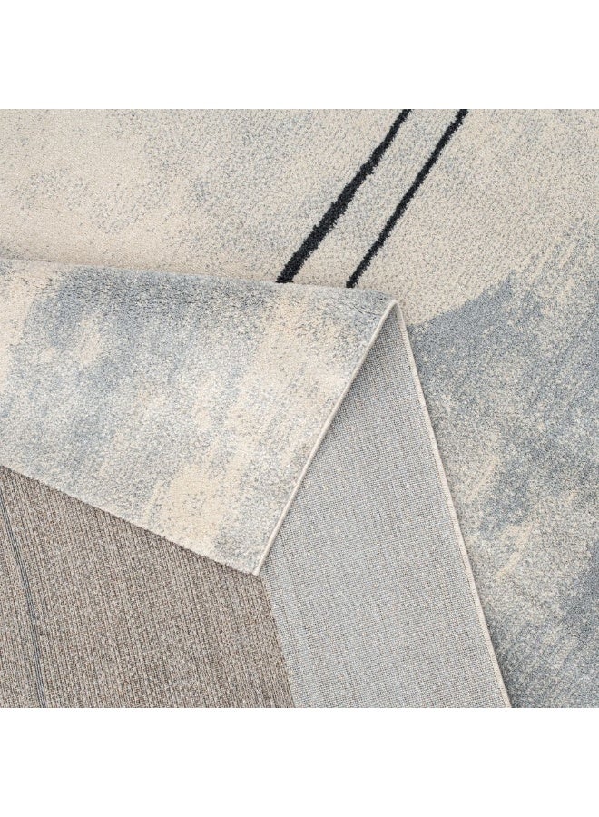 DANUBE HOME Sahara Modern Abstracts Rug | Washable Modern Rugs Style | Polypropylene + Polyester Area Rug Floor Covering | Indoor Carpet For Living Room Dining Bedroom 200X300cm-Brown-231200400584 - Image 5
