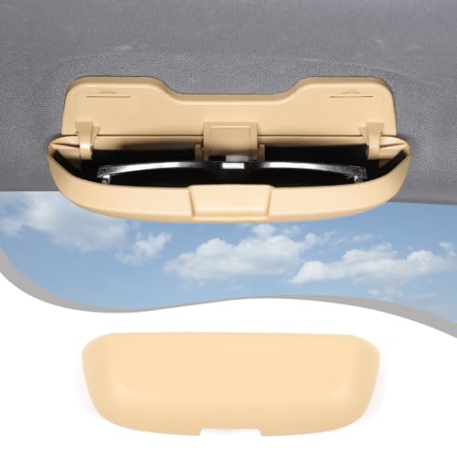 LLKUANG حامل نظارات شمسية للسيارة LLKUANG متوافق مع تويوتا لاند كروزر برادو 250 J250 LC250 2024 2025، صندوق تخزين إطار نظارات معدّل من ABS، ملحقات نظارات (بيج) - Image 1