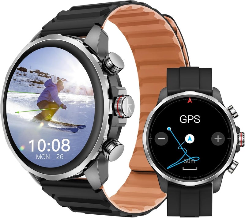 KIESLECT Smart Watch Kr 3 47mm, 1.5" AMOLED HD, GPS, Bluetooth Call & Text, 178 Sports Modes, Health, Fitness & Sleep Tracker, 5ATM Waterproof Fit Men and Women (Black) - Image 1