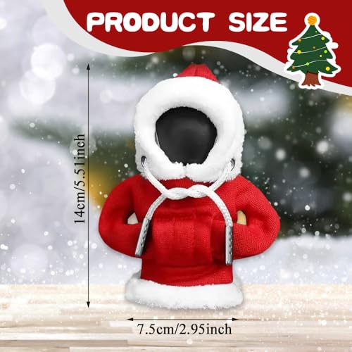 Kutyun 2PCS Hoodie Car Gear Shift Cover, Christmas Car Decor Gear Shift Knob Cover for Manual/Automatic Shift Knob, Car Interior Accessories Universal Fit Hoodie Gear Shift Cover - Image 2