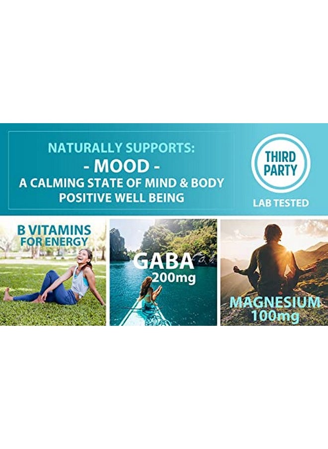 Natures Wellness ZENTA - The Natural Relief Supplement to Help Calm Body and Mind | Positive Mood Enhancer - Increase Serotonin Levels with GAB, 5-HTP, Ashwagandha, Chamomile, DMAE | 60 ct  - Image 2