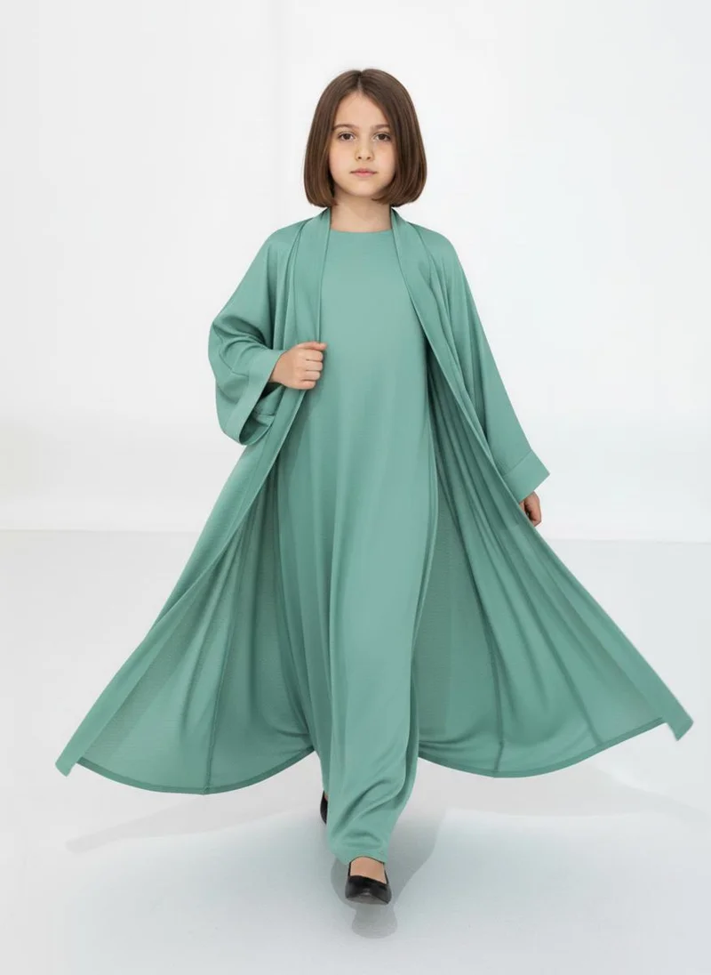 MSquare Fashion Kids Abaya Set  Lightweight Harir Maqsood Modest Wear for Girls