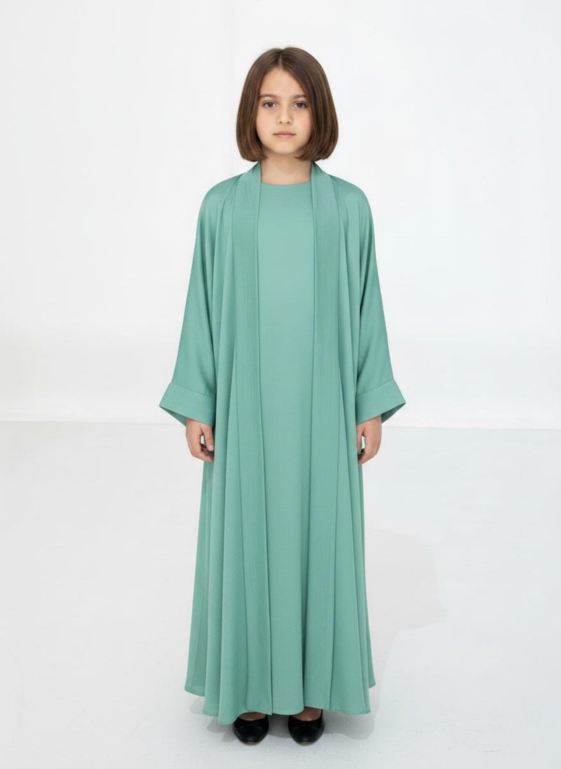 MSquare Fashion Kids Abaya Set  Lightweight Harir Maqsood Modest Wear for Girls - Image 1