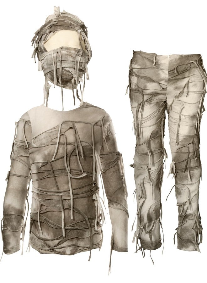 Liitrsh Halloween Mummy Costume for Kid Halloween Mysterious Mummy Outfit DIY for Boy Girl Cosplay Party(10-12 Years Old) - Image 1