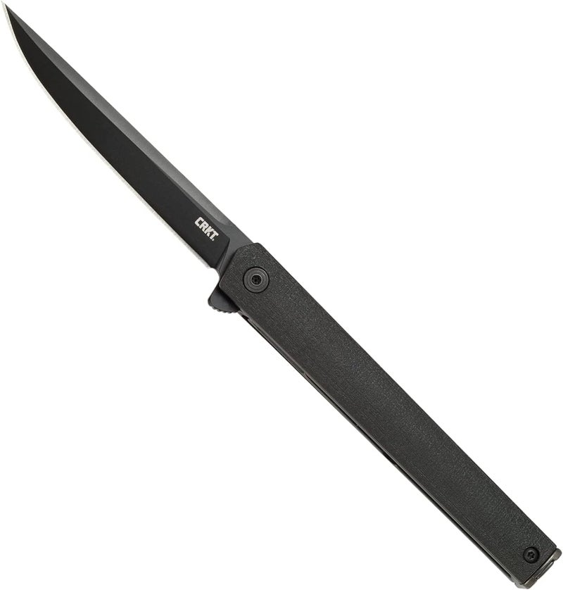 CRKT CEO Everyday Carry EDC Pocket Folding Knife with Liner Lock: AUS 8 Plain Edge Blade, Glass-Reinforced Nylon Handle, Reversible Pocket Clip, 7097K - Image 1