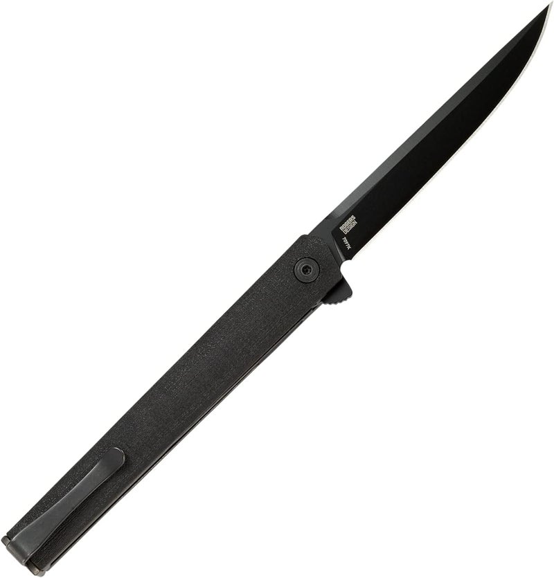 CRKT CEO Everyday Carry EDC Pocket Folding Knife with Liner Lock: AUS 8 Plain Edge Blade, Glass-Reinforced Nylon Handle, Reversible Pocket Clip, 7097K - Image 2