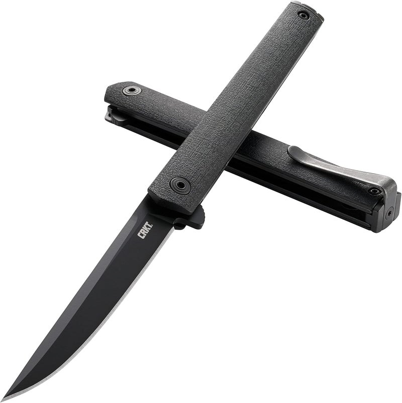 CRKT CEO Everyday Carry EDC Pocket Folding Knife with Liner Lock: AUS 8 Plain Edge Blade, Glass-Reinforced Nylon Handle, Reversible Pocket Clip, 7097K - Image 4