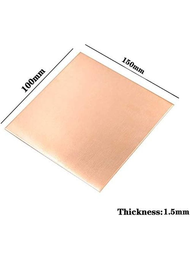 صفيحة نحاسية نقية 100 مم × 150 مم × 1.5 مم، عالية النقاء للأدوات الصناعية - Image 3