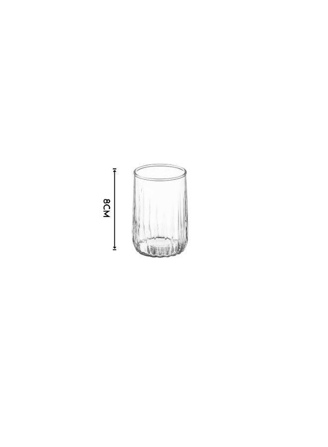 Pasabache Set of 6 clear glass cups for juice and water, multi-purpose, capacity 135 ml - Image 4