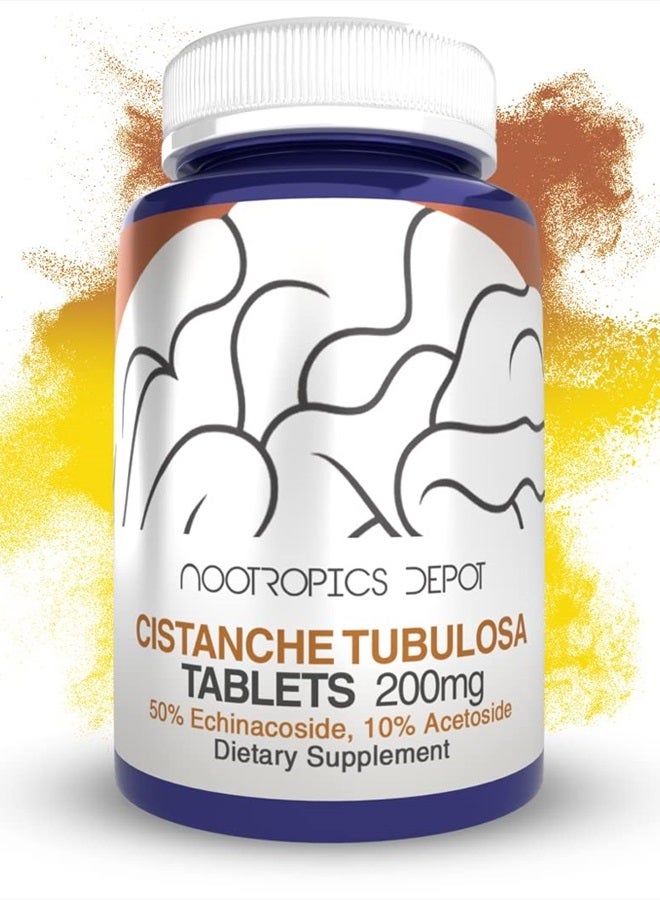 Nootropics Depot أقراص سيستانش توبولوسا | 200 ملغ | 60 حبة | الحد الأدنى 50% إيشينكوسيد + 10% أسيطوسيد (فيرباسكوسيد) | يعزز القوة البدنية والطاقة | يعزز الحيوية - Image 1