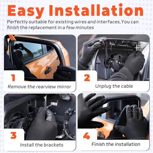 Osakesukar Driver Left Side Mirror Fit For Ford Expedition 2012-2017 For Lincoln Navigator 2012-2014 Heated Power Adjustable OEM Fit Replace CL1Z17K707C CL1Z17K707D - Image 5