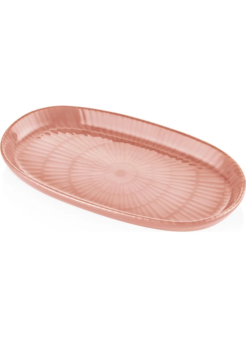 The Mia Noon Oval Serving Set of 2 Salmon 26 cm