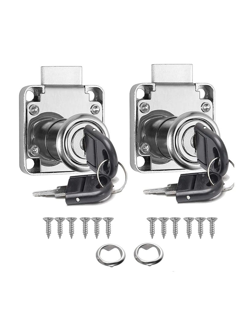 2 PCS Security Cabinet Lock 22mm with Key – Different Cupboard Lock for Furniture, Cabinet, Mailbox, Drawer, Household, and Office - Image 1
