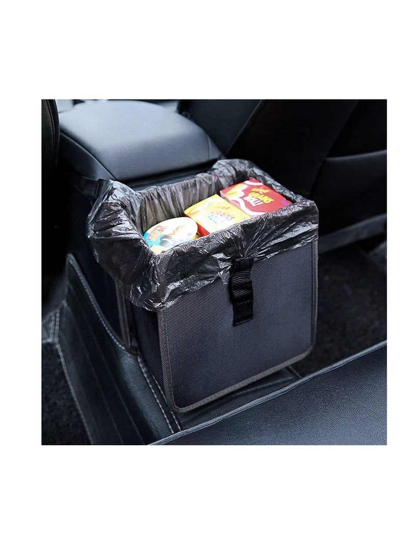 KASTWAVE Hanging Car Trash Bag Can Premium Waterproof Litter Garbage Bag Organizer 1.85 Gallon Capacity Black  - Image 1