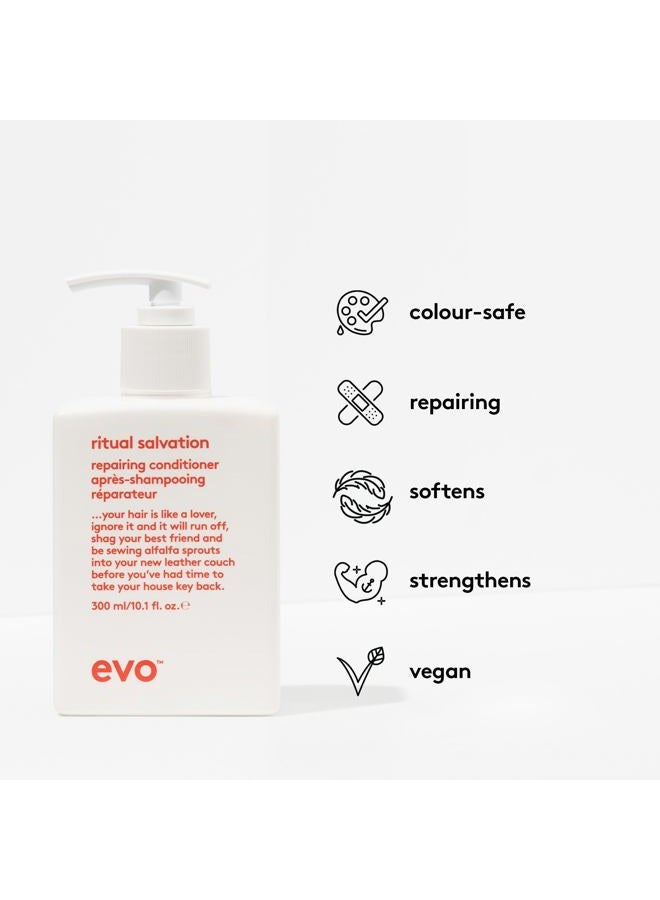 EVO Ritual Salvation Repairing Hair Conditioner - Treats Damaged & Brittle Hair, Helps Reduce Breakage & Protects Color, 300ml / 10.1 Fl Oz - Image 2