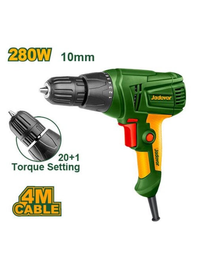 Jadever Jadever Electric drill 280W JDED15281