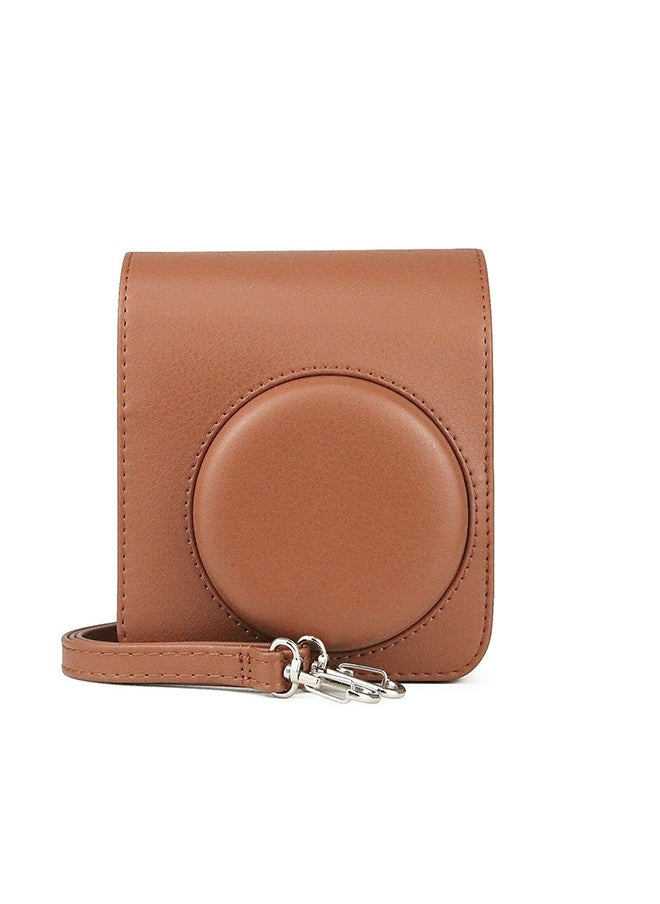 O Ozone Case for Fujifilm Instax Mini 40 Case, PU Leather Instant Camera Protective Cover with Adjustable Shoulder Strap -Brown  - Image 1