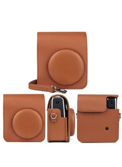 O Ozone Case for Fujifilm Instax Mini 40 Case, PU Leather Instant Camera Protective Cover with Adjustable Shoulder Strap -Brown  - Image 2