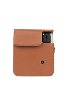 O Ozone Case for Fujifilm Instax Mini 40 Case, PU Leather Instant Camera Protective Cover with Adjustable Shoulder Strap -Brown  - Image 3