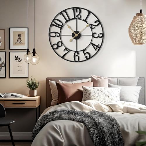 AVVIC MART Stylish Metal Analog Wall Clock for Living Room, Bedroom, Office, Kitchen, Home and Hall | Antique Fancy Big Size Modern Wall Watch for Home Decor (DA-240, 50 CM) - Image 4