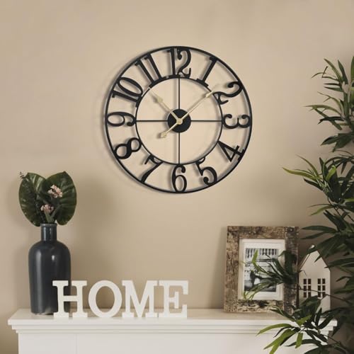 AVVIC MART Stylish Metal Analog Wall Clock for Living Room, Bedroom, Office, Kitchen, Home and Hall | Antique Fancy Big Size Modern Wall Watch for Home Decor (DA-240, 50 CM) - Image 5