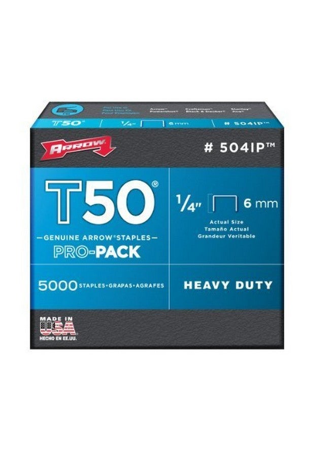 Arrow Fastener 504Ip Genuine T50 1/4-Inch Staples, 5,000-Pack