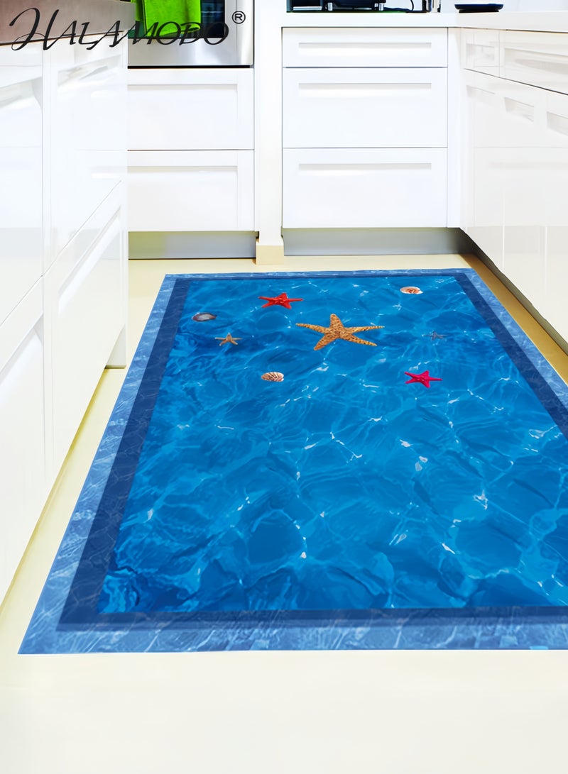 HALAMODO Large 3D Swimming Pool Wall Stickers Home Decor Bathroom Floor Art Decal Removable PVC Sticker-Xx - Image 2