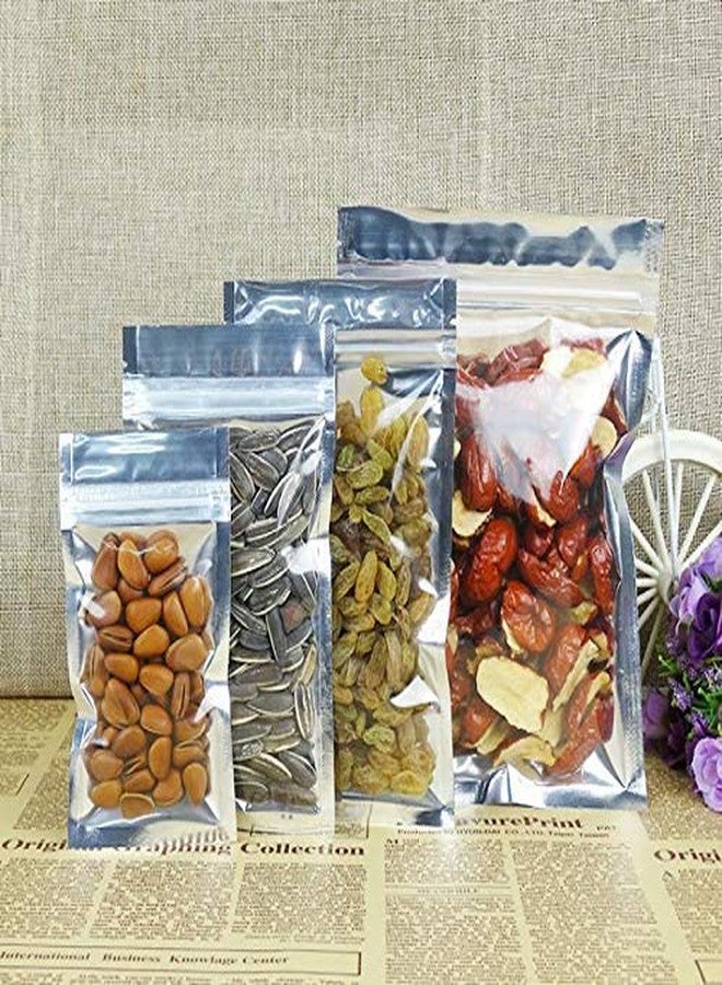 DEERA Silver Semi-Silver Ziplock Stand Up Pouch 100x170mm Pack of 25 - Image 4